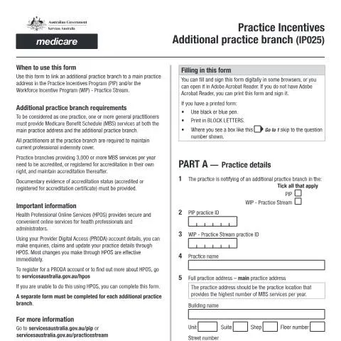 Document preview: Essential Guide to the Practice Incentives IP025 Form — Health (CERFA n°IP025)