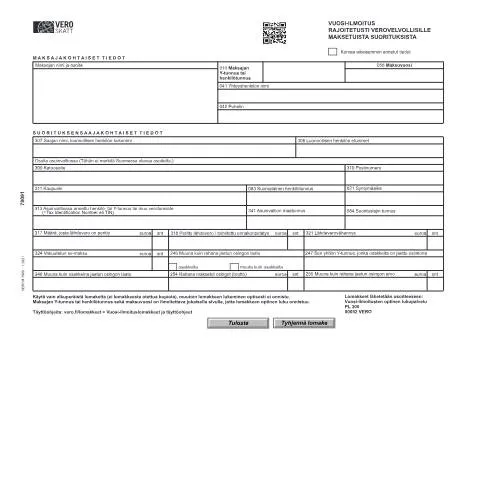 Document preview: Vero 7809: Tärkeys rajoitetusti verovelvollisten raportoinnissa — Verot & verotus (CERFA n°Vero 7809)