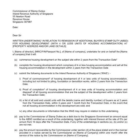 Document preview: Understanding the Letter of Undertaking for Small Residential — Taxes (CERFA n°(B)-LETTER-OF-UNDERTAKING-FOR-DEVELOPMENT-OF-4-OR-LESS-RESIDENTIAL-UNITS-(NEW)_2017-09-20)