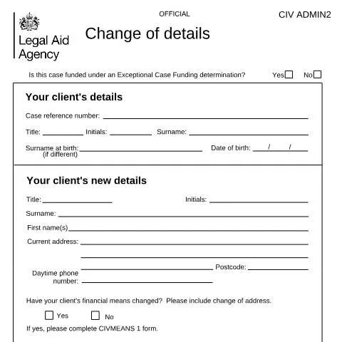 Document preview: Understanding the Importance of the CIV ADMIN 2 Form — Legal & justice