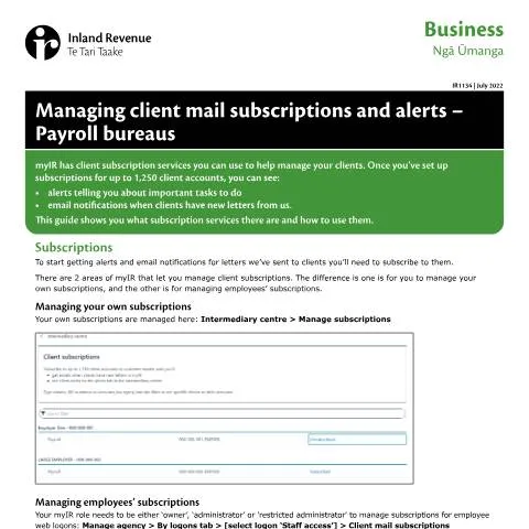 Document preview: Mastering Client Mail Management for Payroll Bureaus — Government & admin (CERFA n°IR1134)