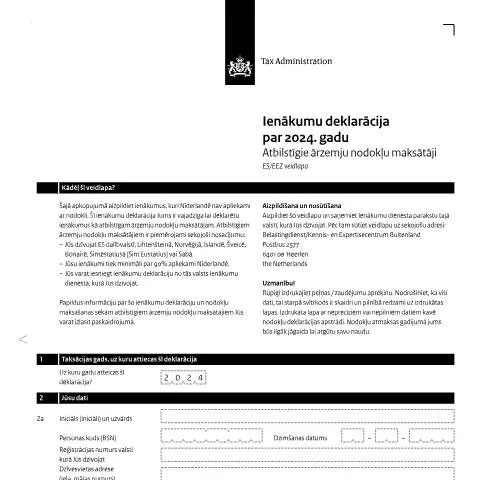 Documentvoorvertoning: Belang van de Inkomensverklaring 2024 Lets voor Buitenlandse — Belastingen (CERFA n°ib0591z41follet)
