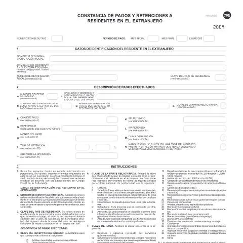 Vista previa del documento Importancia de la Constancia CRE para Residentes Extranjeros — Impuestos (CERFA n°CRE)