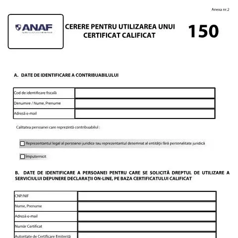 Document preview: Importanța certificatului digital calificat în România — Formalități administrative (CERFA n°C150_2213_2025)