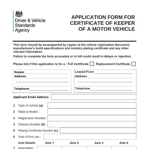 Document preview: Understanding the Importance of the Keeper's Certificate for HGVs — Vehicle & driving