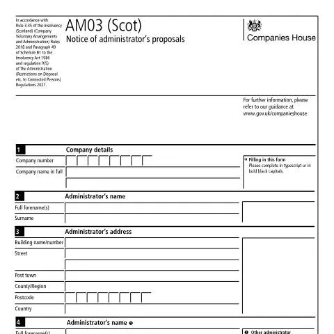 Document preview: Understanding the AM03 (Scot) Notice in Company Administration — Business