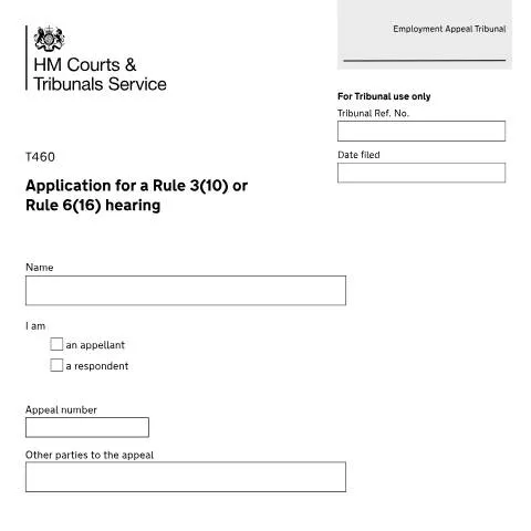 Document preview: Understanding the T460 Form for Employment Appeals — Legal & justice