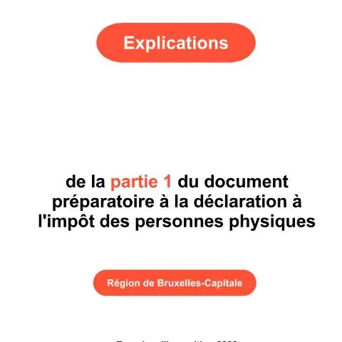 Aperçu du document Comprendre la Partie 1 de votre déclaration d'impôt à Bruxelles — Démarches administratives (CERFA n°111-explications-partie-1-bxl-2022)