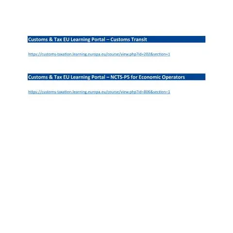 Document preview: Essential Guide to NCTS - P5 E-Learning in Malta — Customs & trade (CERFA n°e-learning)