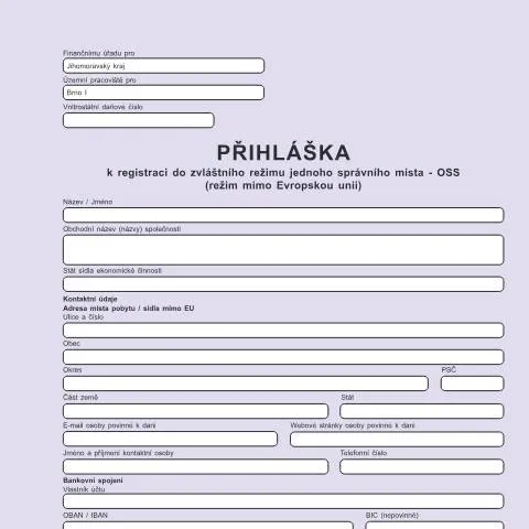 Document preview: Jak se registrovat do režimu jednoho správního místa OSS — Daně a fiskální záležitosti (CERFA n°25 5131)