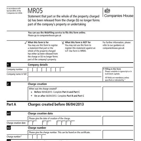 Document preview: Filing Property Release Statements: Complete MR05 Form Guide — Government & admin