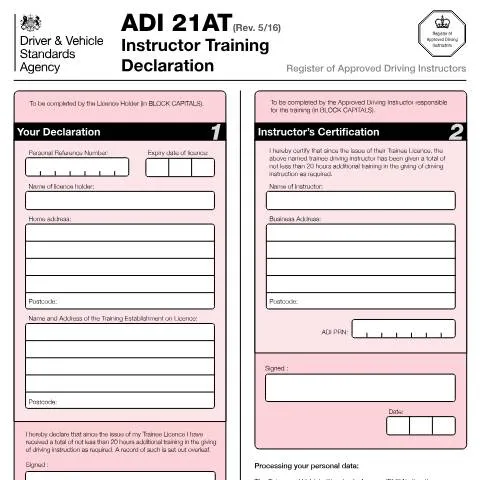 Document preview: How to Declare Additional Training Completion for Driving Instructors — Government & admin