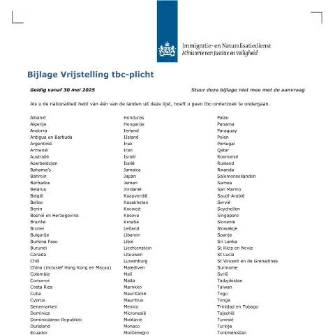Documentvoorvertoning: Wat is de Bijlage Vrijstelling tbc-plicht en wie heeft het nodig? — Immigratie & visa (CERFA n°7144)