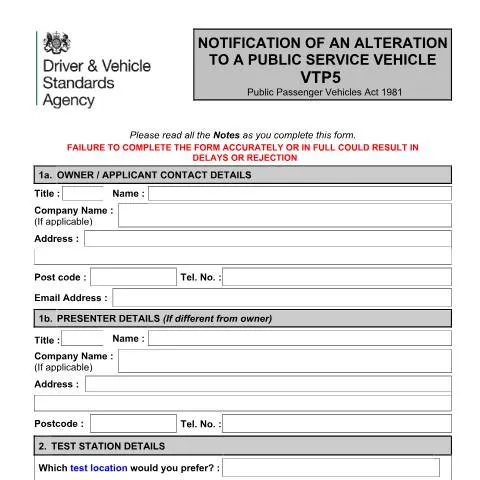 Document preview: Legal Requirements for Notifying DVSA of Public Service Vehicle — Government & admin