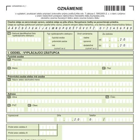 Document preview: Dôležitosť vyhlásenia VYHLASENIEv12 v daňovom systéme — Administratívne úkony (CERFA n°VYHLASENIEv12)
