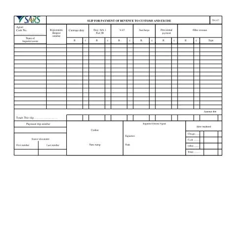 Document preview: Understanding the DA 67 Form for Customs Revenue — Government & admin (CERFA n°DA 67)