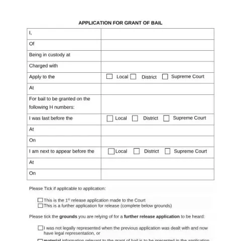 Document preview: Understanding the Application for Grant of Bail in New South Wales — Legal & justice