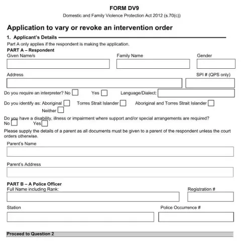 Document preview: Guide to Varying or Revoking an Intervention Order in Queensland — Legal & justice (DV9)