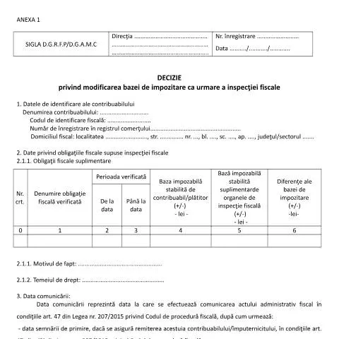 Document preview: Importanța Deciziei OPANAF 3706/2015 în fiscalitate — Impozite & fiscalitate (CERFA n°O3706_15_A1_A2)