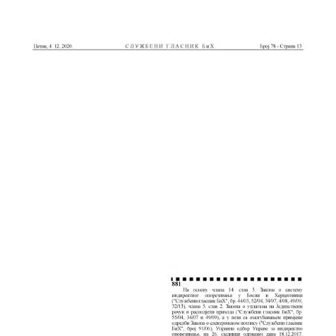 Document preview: Regulacija cijena usluga elektronskih potvrda u Bosni i Hercegovini — Administrativne procedure