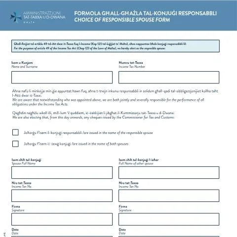 Document preview: Understanding the Responsible Spouse Form for Tax Compliance — Taxes (CERFA n°responsible-spouse-form-mlt-eng)