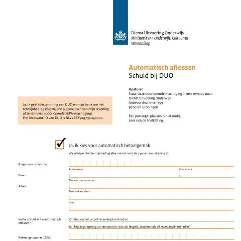Documentvoorvertoning: De Voordelen van Automatische Aflossing bij DUO — Onderwijs & opleiding
