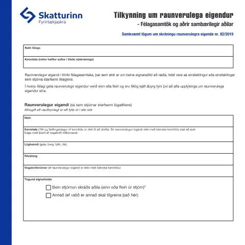 Document preview: Skref fyrir skráningu raunverulegra eigenda félagasamtaka — Stjórnsýsla (CERFA n°RSK 17.28)