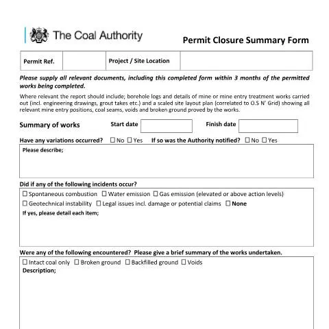Document preview: Understanding the Coal Mining Permit Closure Process — Government & admin