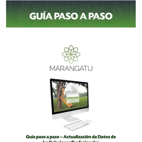 Vista previa del documento Actualización de datos de relaciones profesionales en Marangatu paso a — Trámites administrativos