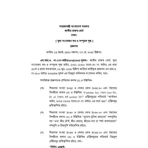 Document preview: ফর্ম VATSRO-1772: কর ব্যবস্থাপনায় একটি গুরুত্বপূর্ণ দিক — প্রশাসনিক কার্যক্রম (CERFA n°VATSRO-1772)