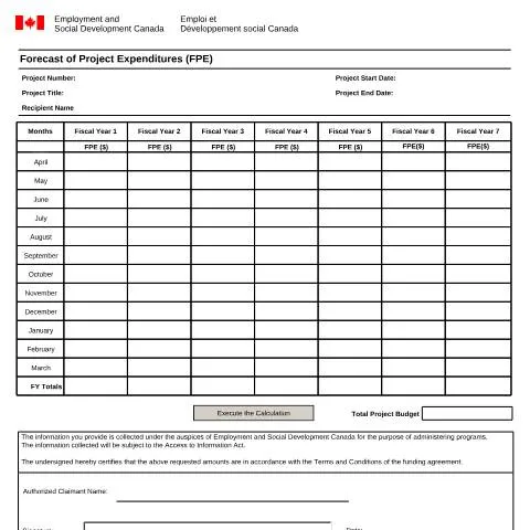 Document preview: Navigating the Forecast of Project Expenditures (FPE) Form — Work & employment (CERFA n°EMP5538)