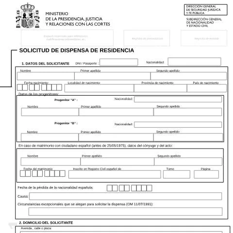 Vista previa del documento Guía para la Solicitud de Dispensa de Residencia — Inmigración y visados