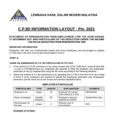 Document preview: Mengapa C.P.8D Penting untuk Majikan di Malaysia? — Cukai & percukaian
