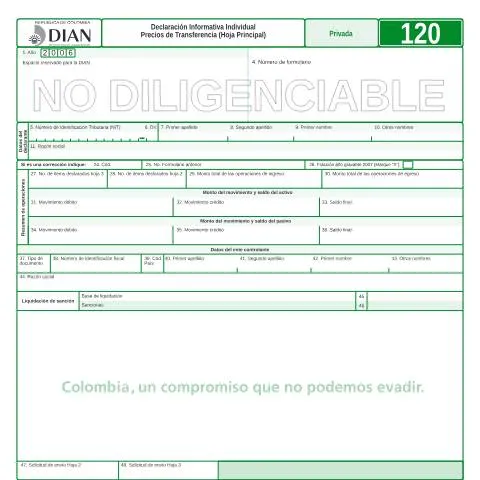 Vista previa del documento Declaración F120-2007: Herramienta Esencial en Colombia — Impuestos (CERFA n°F120-2007)