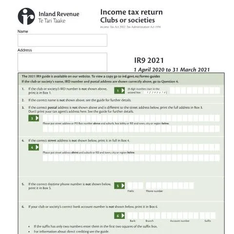 Document preview: Essential Guide to the IR9 Income Tax Return for Clubs — Taxes (CERFA n°IR9)