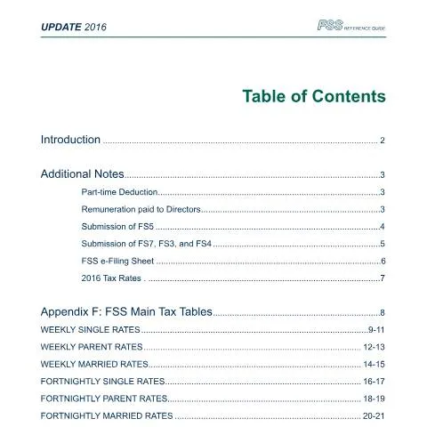 Document preview: Malta FSS Circular Archives Update 2016 — Taxes (CERFA n°fss_2016_update)
