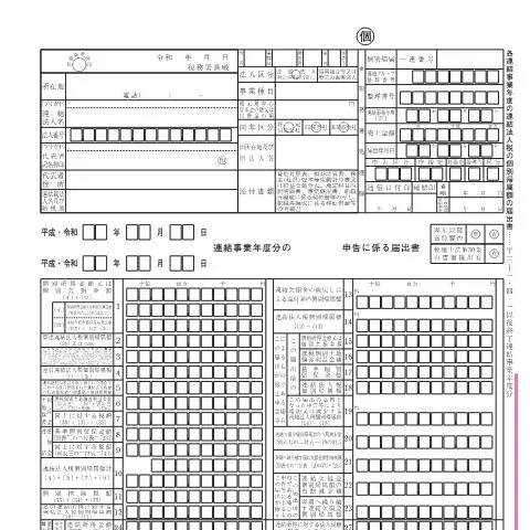 Document preview: C2-1 連結法人税の個別帰属額等の届出の申告手続き — 税金と財政 (CERFA n°C2-1)