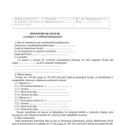 Document preview: Importanța Dispoziției OPANAF 3666/2020 în fiscalitate — Impozite & fiscalitate (CERFA n°Dispozitie_OPANAF_3666_2020)