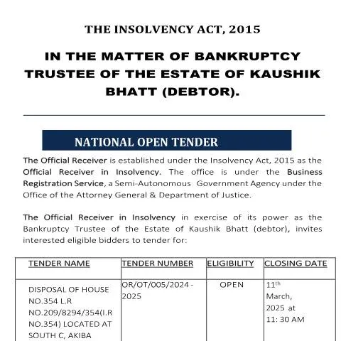 Document preview: Understanding the TENDER NOTICE-HOUSE NO.354 Process — Government & admin (CERFA n°TENDER-NOTICE-HOUSE-NO.354)