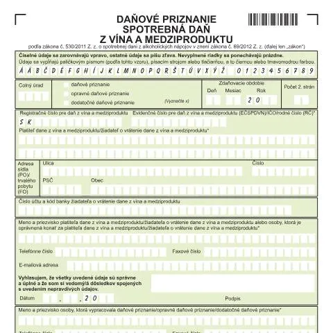 Document preview: Úvod do formulára SPDVNv12b pre daňové priznanie — Administratívne úkony (CERFA n°SPDVNv12b)