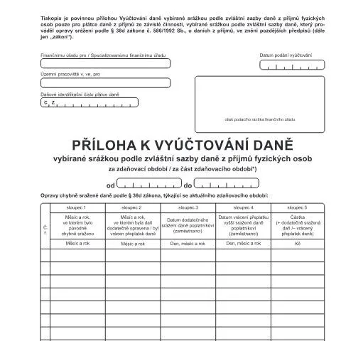 Document preview: Klíčová role přílohy k vyúčtování daně z příjmů — Daně a fiskální záležitosti (CERFA n°25 5466/A)