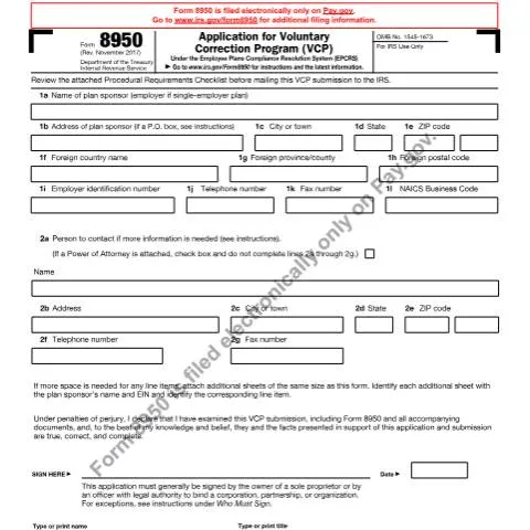 Document preview: Navigating IRS Form 8950 for Compliance Success — Taxes (CERFA n°8950)