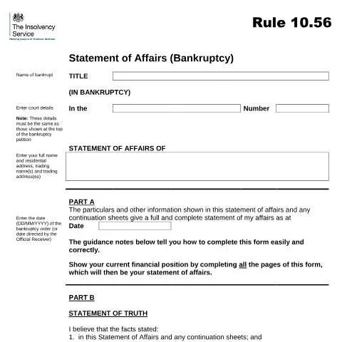 Document preview: A Deep Dive into the Statement of Affairs for Bankruptcy — Legal & justice