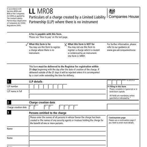 Document preview: Understanding the LL MR08 for Limited Liability Partnerships — Business
