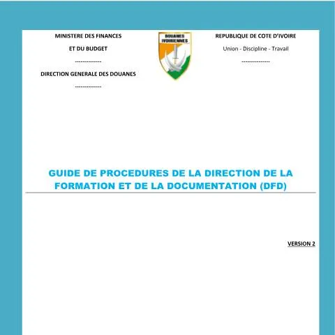 Aperçu du document Comprendre les procédures DFD pour les agents des douanes — Démarches administratives