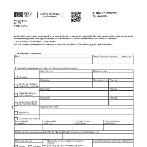 Document preview: Ymmärrä luovutusvoittojen ja -tappioiden ilmoittaminen — Verot & verotus (CERFA n°Vero 3013)