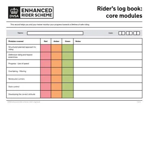 Document preview: Master Safe Motorcycling with the DVSA Enhanced Rider Scheme — Vehicle & driving
