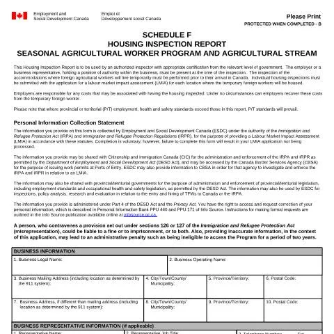 Document preview: Understanding the Housing Inspection Report for Foreign Workers — Housing (CERFA n°EMP5598)