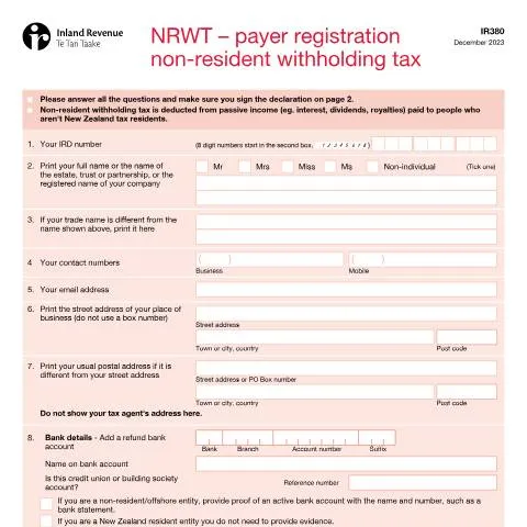 Document preview: Essential Guide to IR380 2023 for Non-Residents — Taxes (CERFA n°IR380)