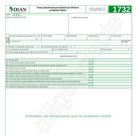 Vista previa del documento Especificaciones del Formato F1732-2016 para Información Fiscal — Impuestos (CERFA n°F1732-2016)